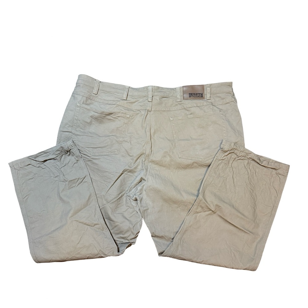 Duluth Trading Co Big Men's Tan Khaki Flex Firehose Canvas 46x30 Relaxed‎ Fit - Picture 5 of 8